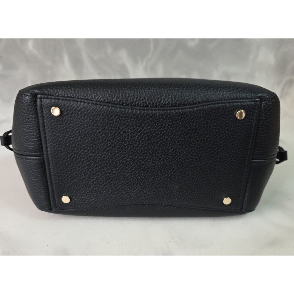 KATE SPADE DUMPLING SMALL SATCHEL SHOULDER CROSSBODY BAG TOTE BLACK LEATHER GOLD - Picture 14 of 14